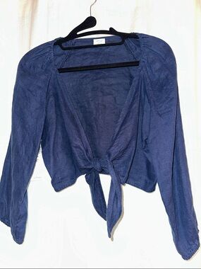 Wilfred Navy Tenley Long Sleeve Blouse